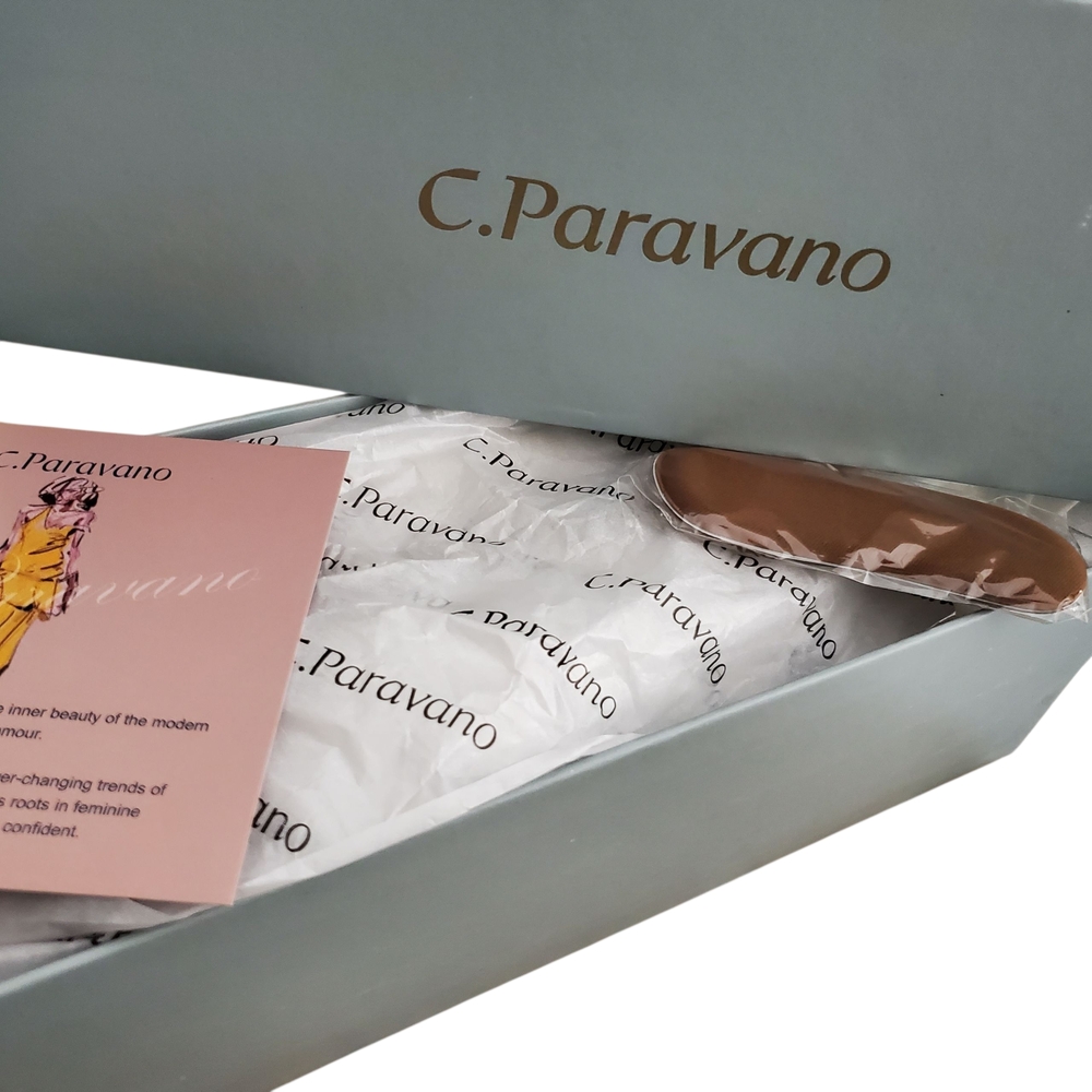 C.Paravano Yellow Women's Flats with Decorative Rhinestone Buckle - Picture 8 of 10